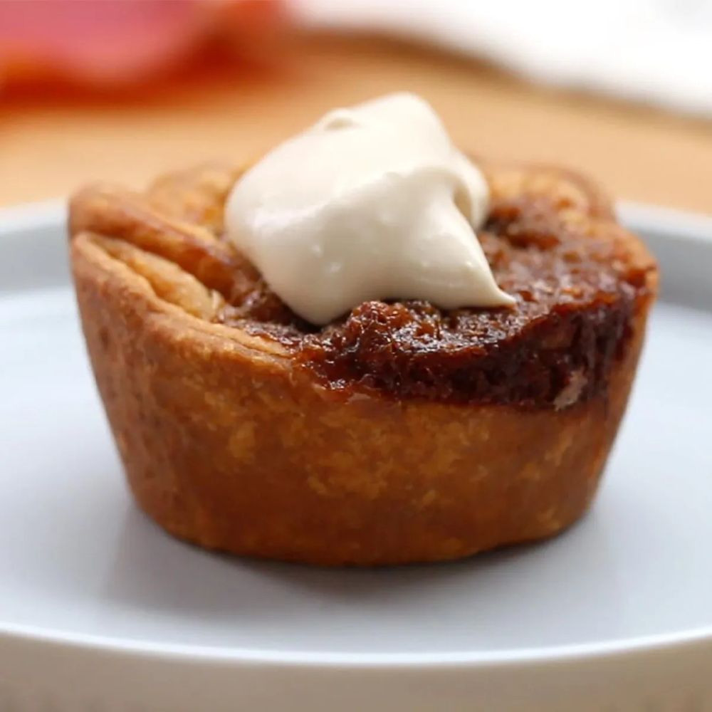 Pumpkin Spiced Butter Tarts With Whipped Cream Cheese