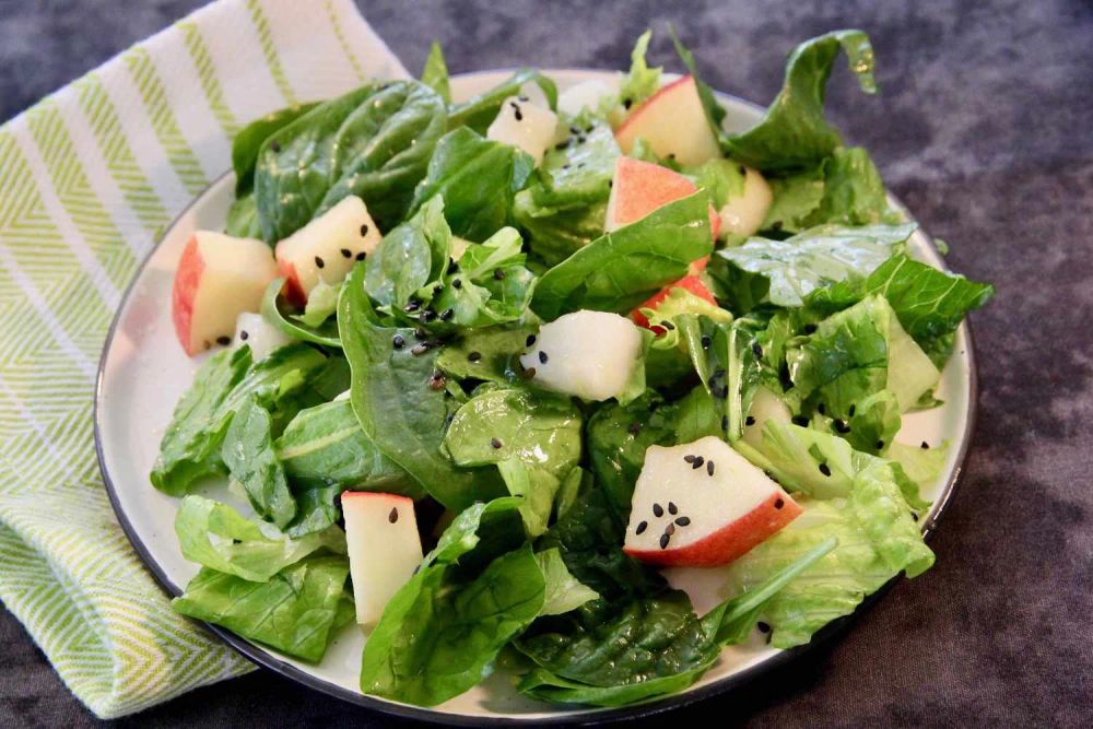 Autumn Salad with Caramel-Sesame Dressing