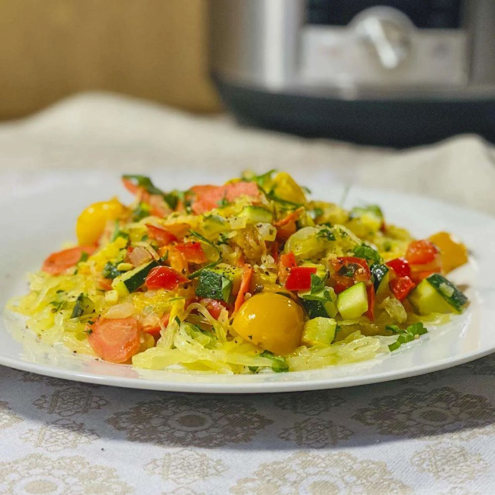 Instant Pot Spaghetti Squash Primavera