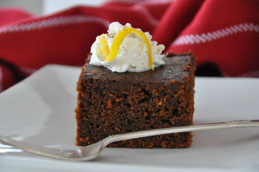 Dark Gingerbread with Maple Whipped Cream