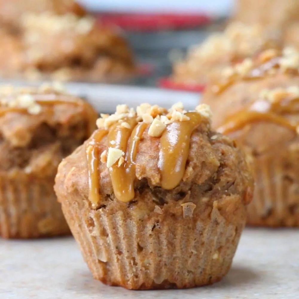 Peanut Butter Banana Oatmeal Muffins