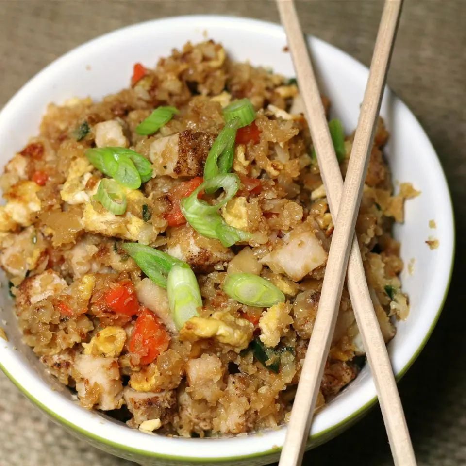 Spicy Cauliflower Fried 'Rice' with Pork