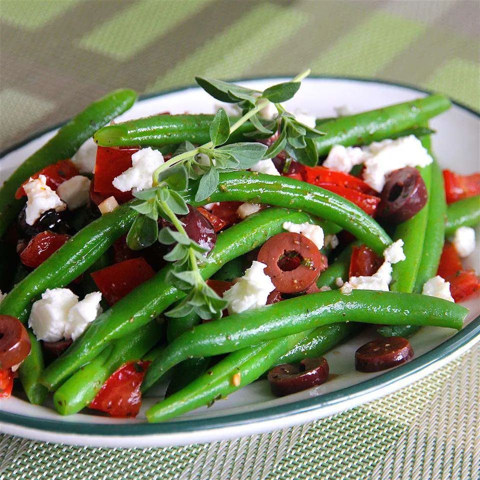 Marinated Green Beans with Olives, Tomatoes, and Feta