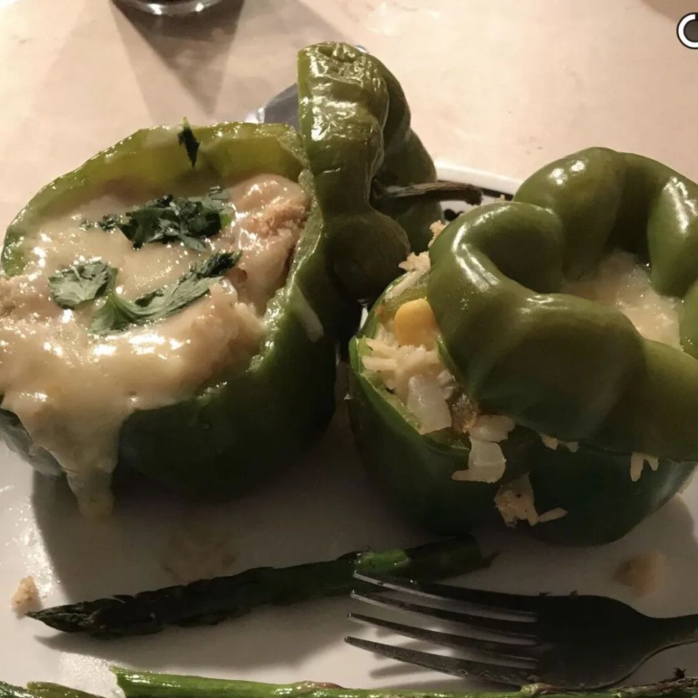 Spicy Vegetarian Stuffed Peppers