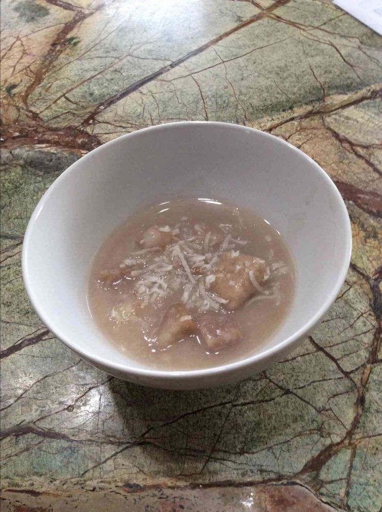 Tender Taro Root Cooked in Coconut Milk