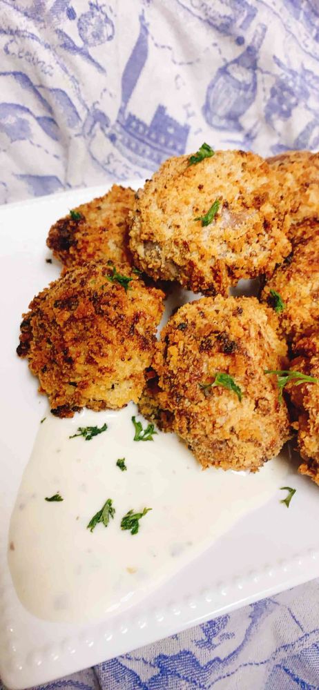 Air Fryer Ranch-Breaded Mushrooms