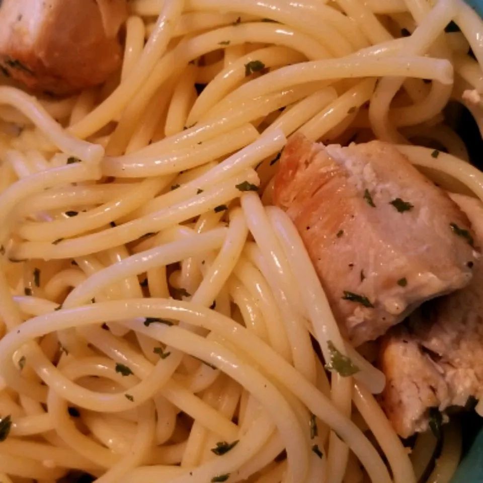 Angel Hair Pasta with Lemon and Chicken (Lighter)