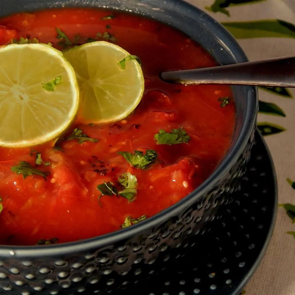 Spicy Tequila-Lime Tomato Soup