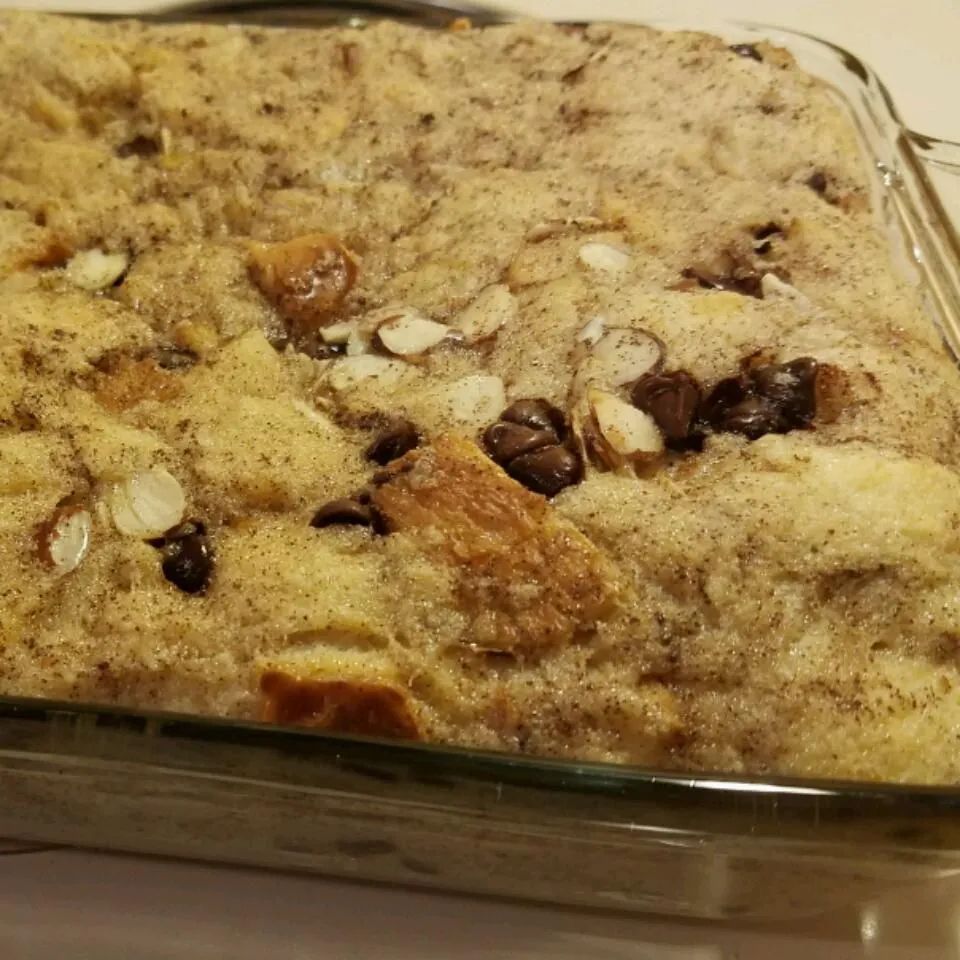 Chocolate Almond Bread Pudding