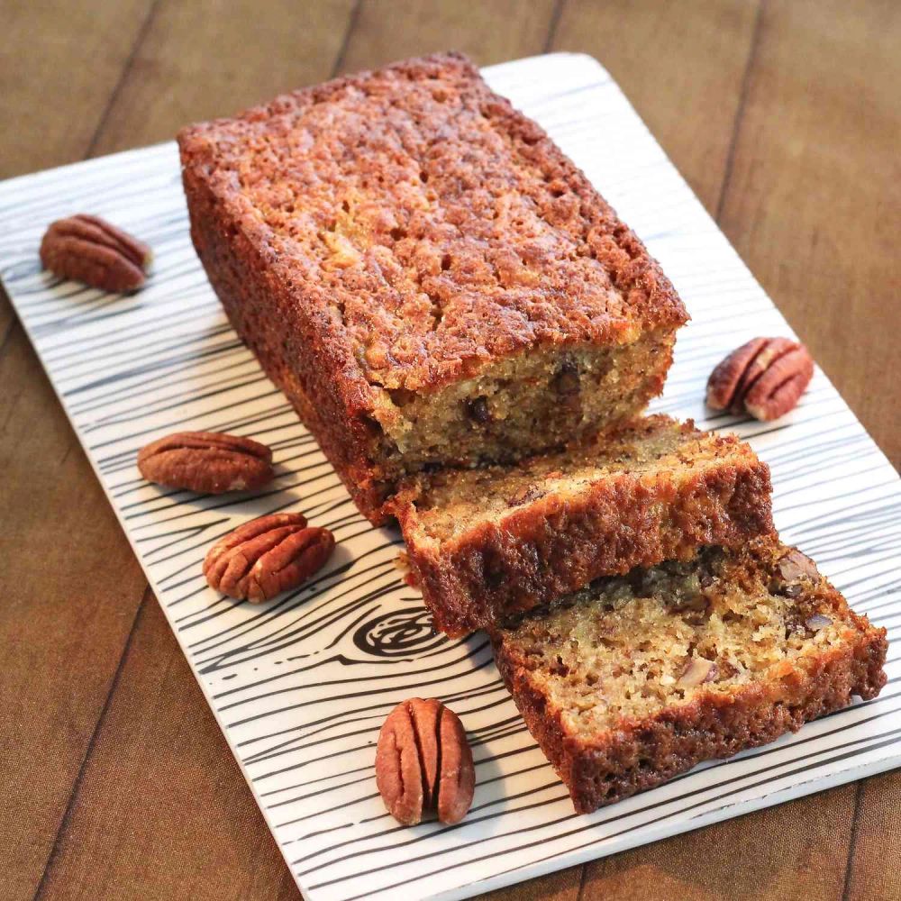 Roasted Pecan Banana Bread Loaves