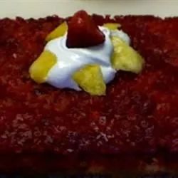 Rhubarb Pineapple Upside-Down Cake