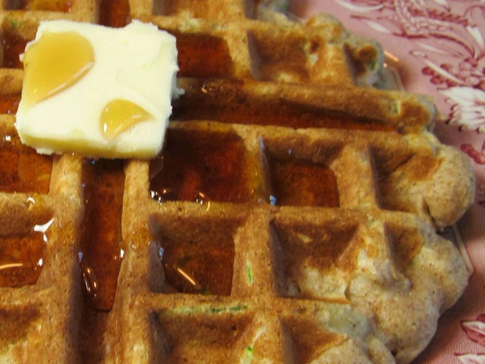 Zucchini Oatmeal Waffles