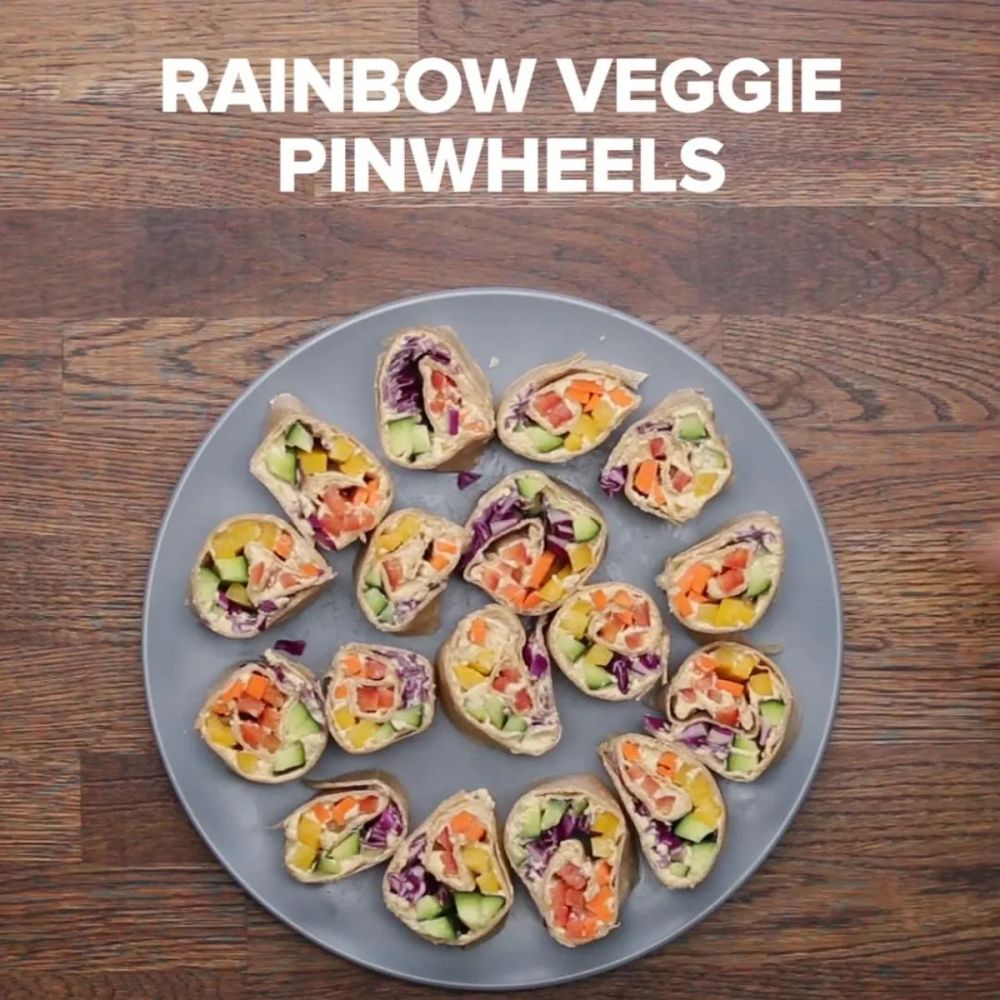 Rainbow Veggie Pinwheels