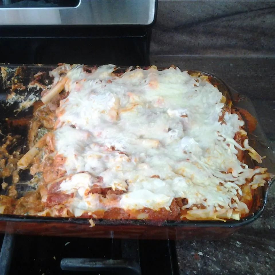 Baked Ziti with Spinach and Meat