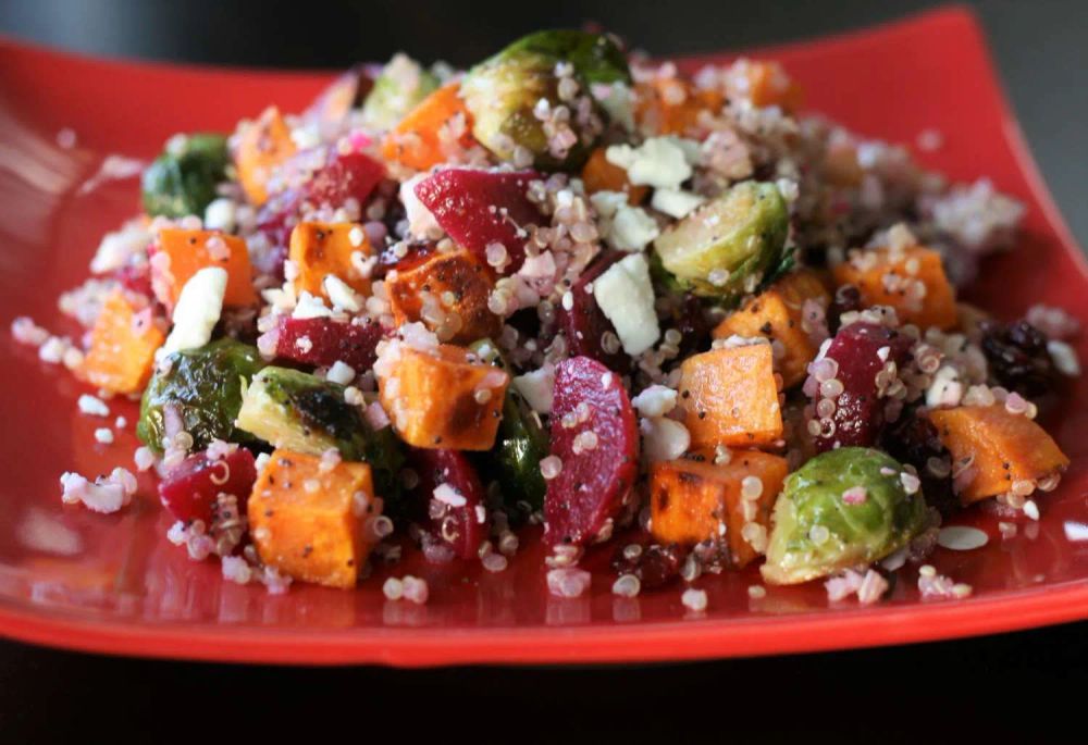 Fall Quinoa Salad with Poppy Seed Dressing