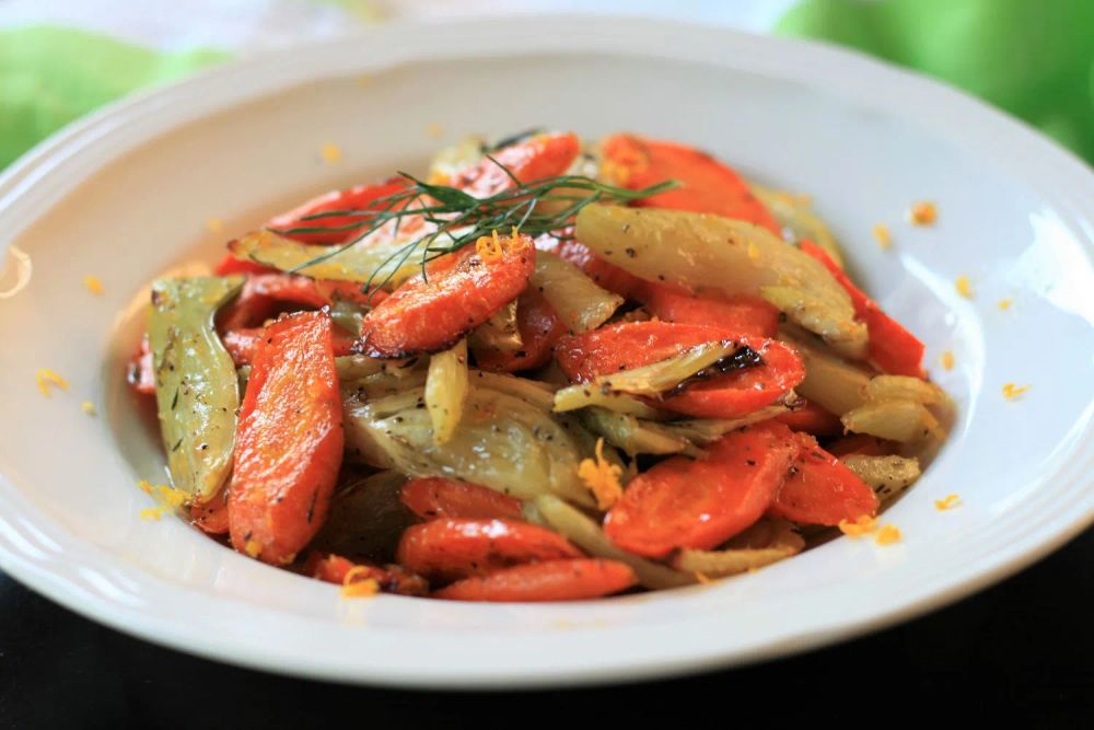 Orange-Maple Roasted Carrots and Fennel