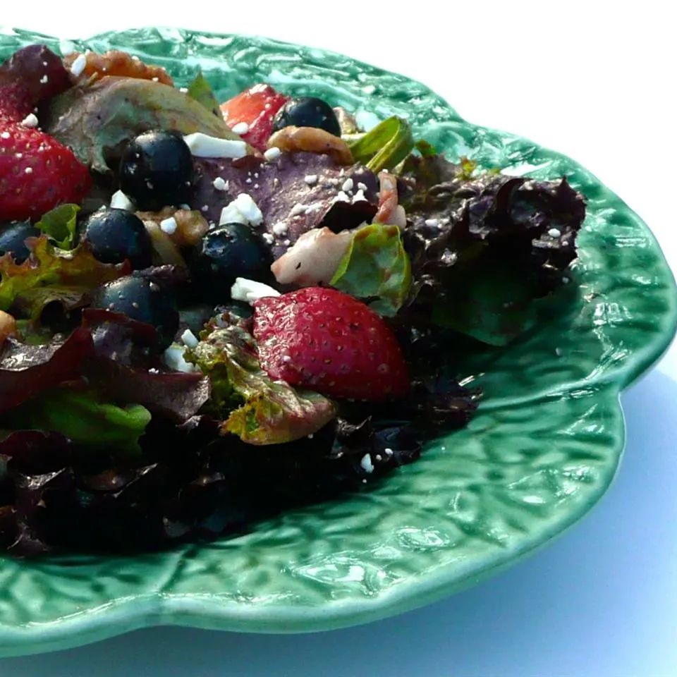 Spring Salad with Blueberry Balsamic Dressing