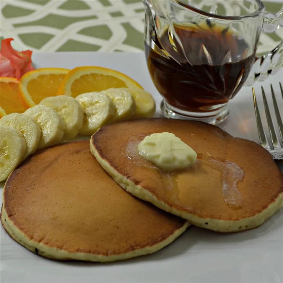 Eggcellent Eggnog Pancakes