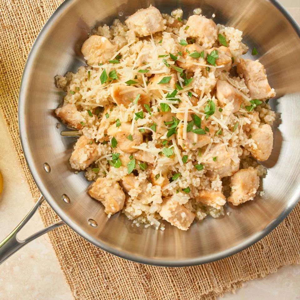 Easy Skillet Chicken & Riced Cauliflower