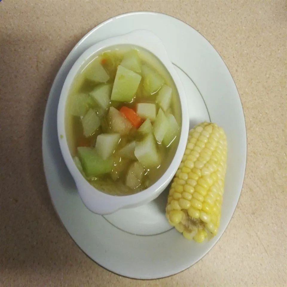 Corn and Chayote Squash Soup