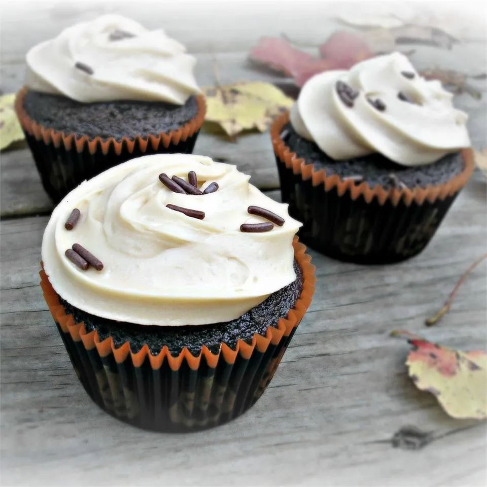 Chocolate Cupcakes with Caramel Frosting