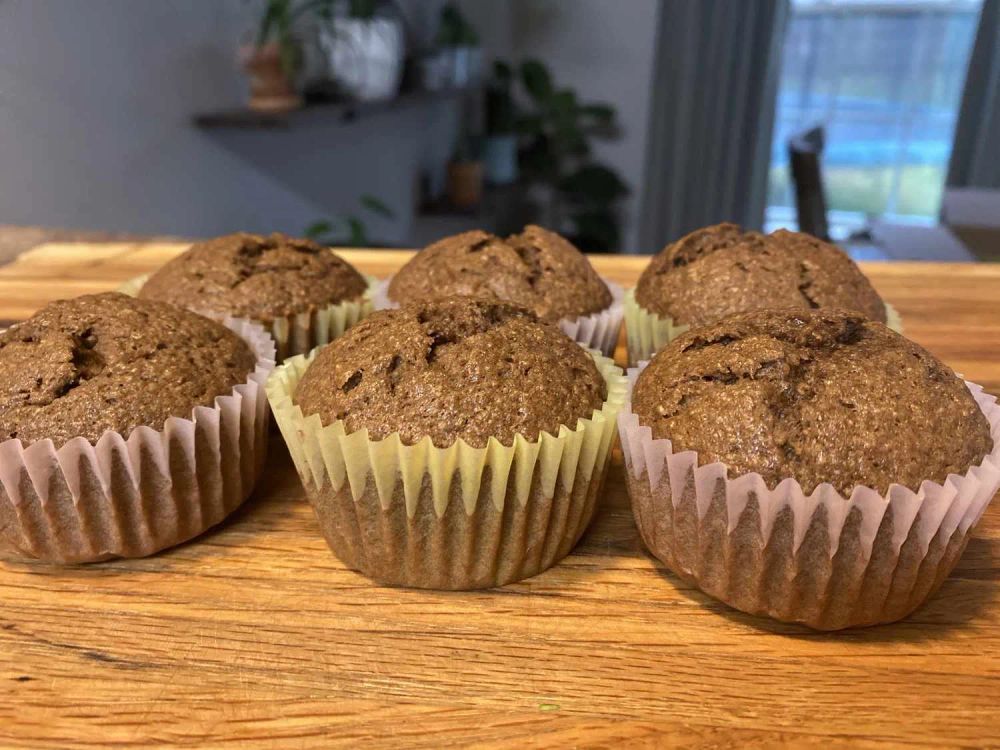 Chocolate Espresso Banana Muffins