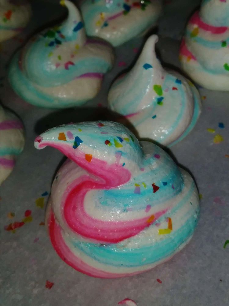 Magical Unicorn Poop Meringues