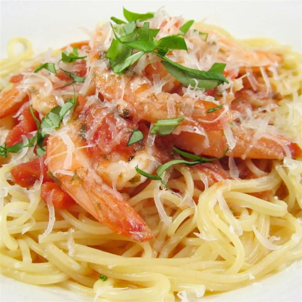 Angel Hair Pasta with Shrimp and Basil