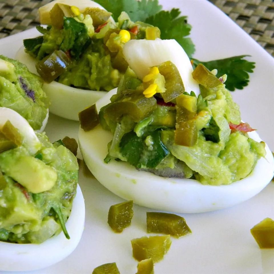 Devilishly Different Green Deviled Eggs