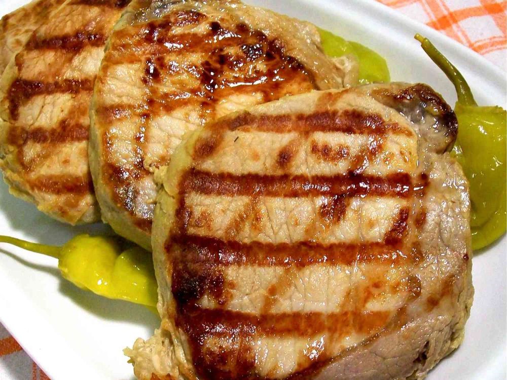 Pork Chops with Dill Pickle Marinade