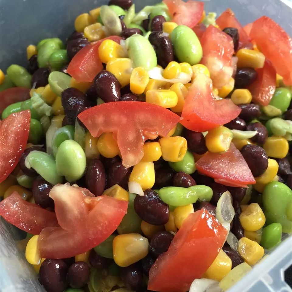 Edamame, Corn, and Black Bean Salad