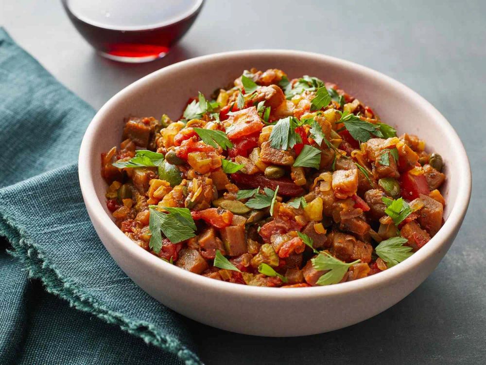 Eggplant Caponata (Sicilian Version)