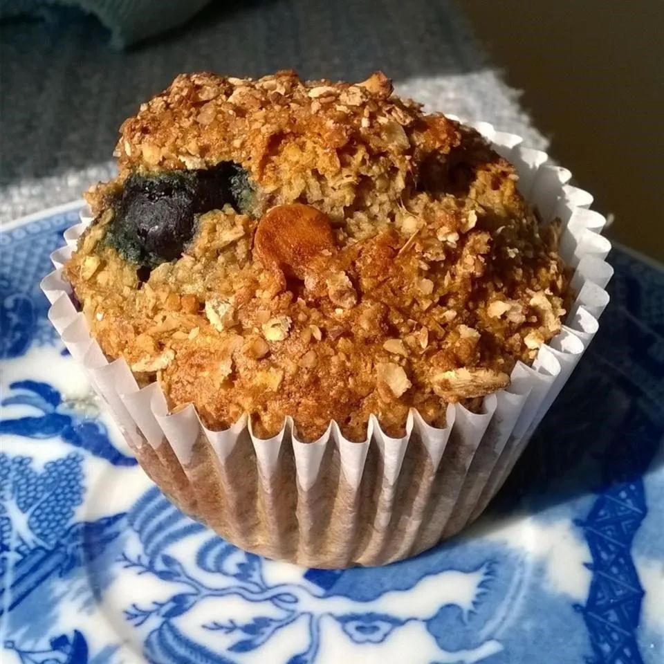 Blueberry Nut Oat Bran Muffins