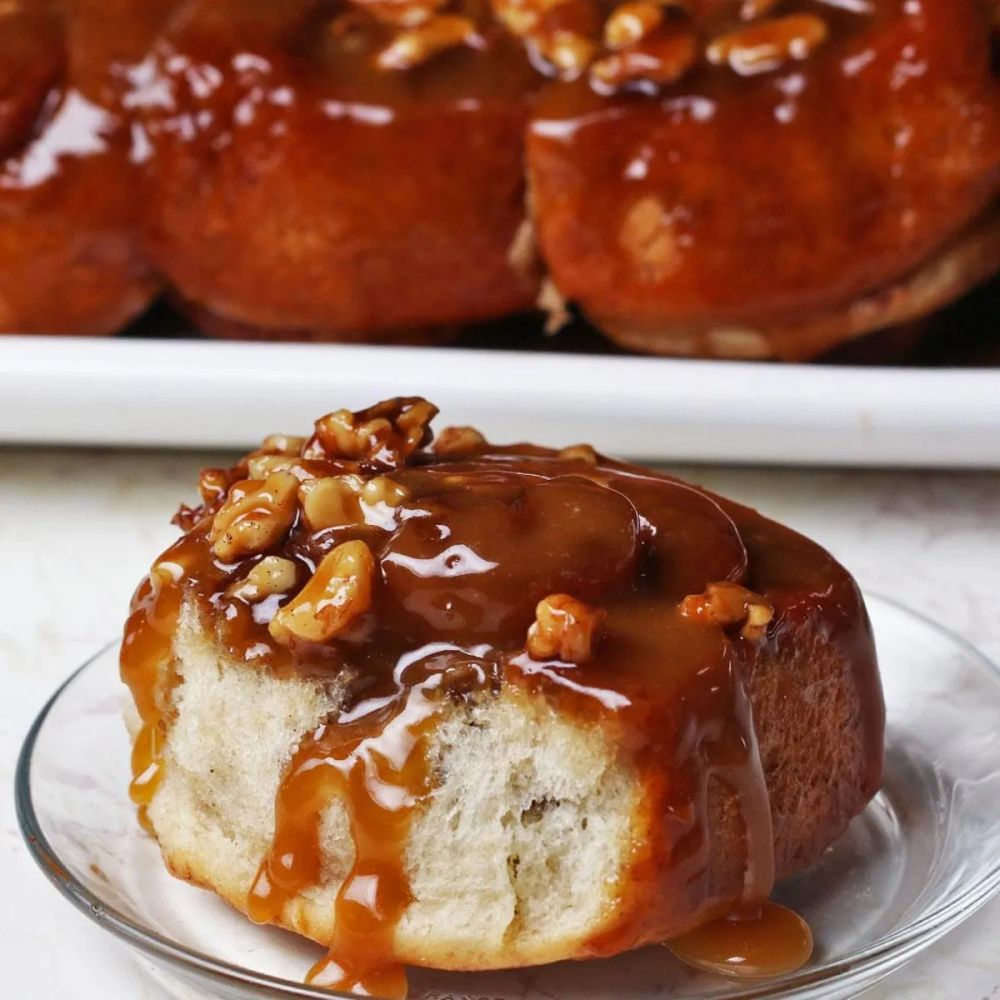 Upside-Down Banana Bread Cinnamon Rolls