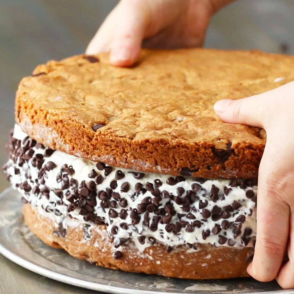 Giant Cookie Ice Cream Sandwich