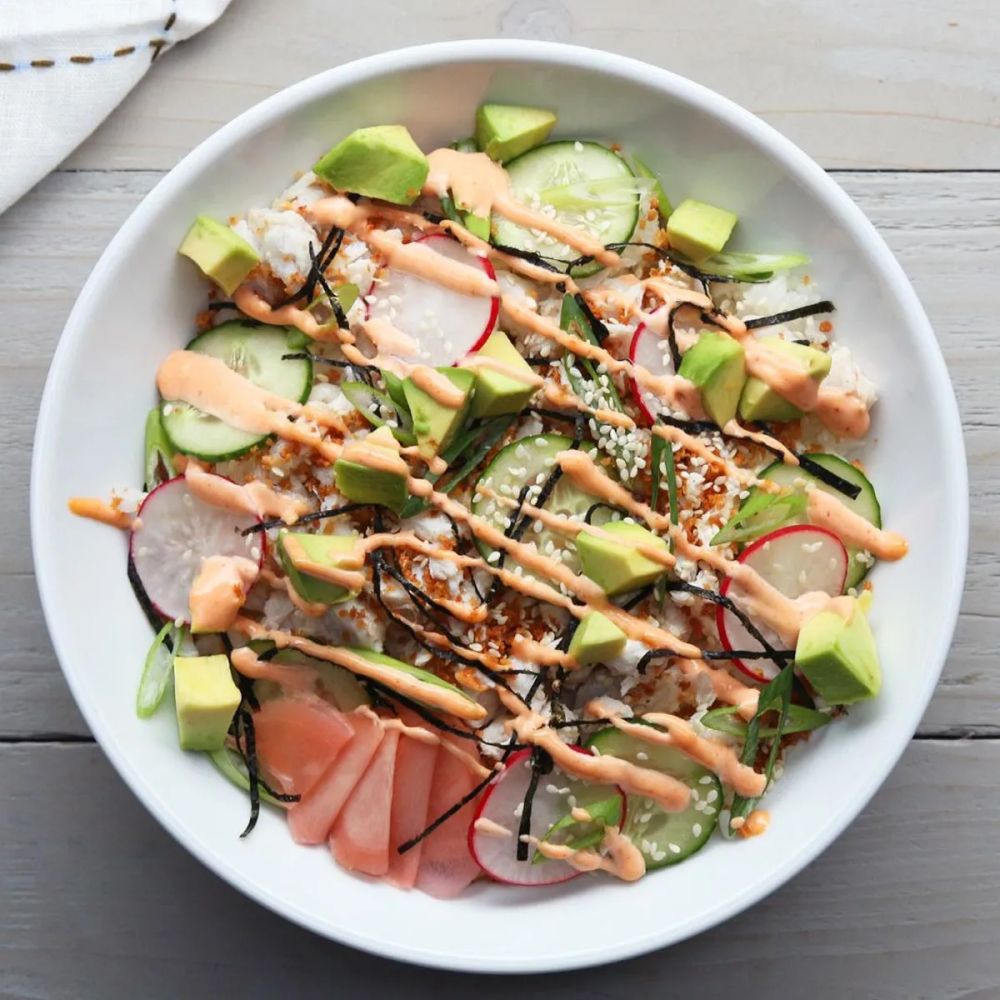 Crunchy California Roll Sushi Bowl