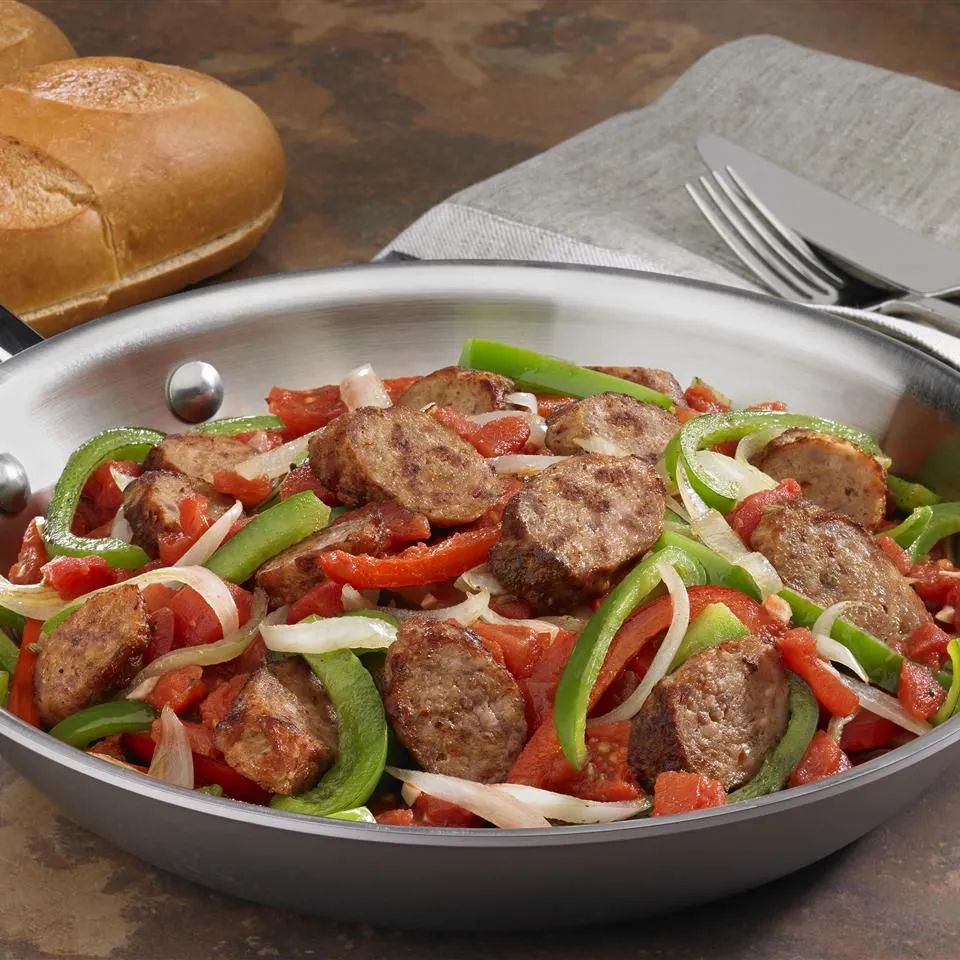 Johnsonville Italian Sausage, Onions & Peppers Skillet