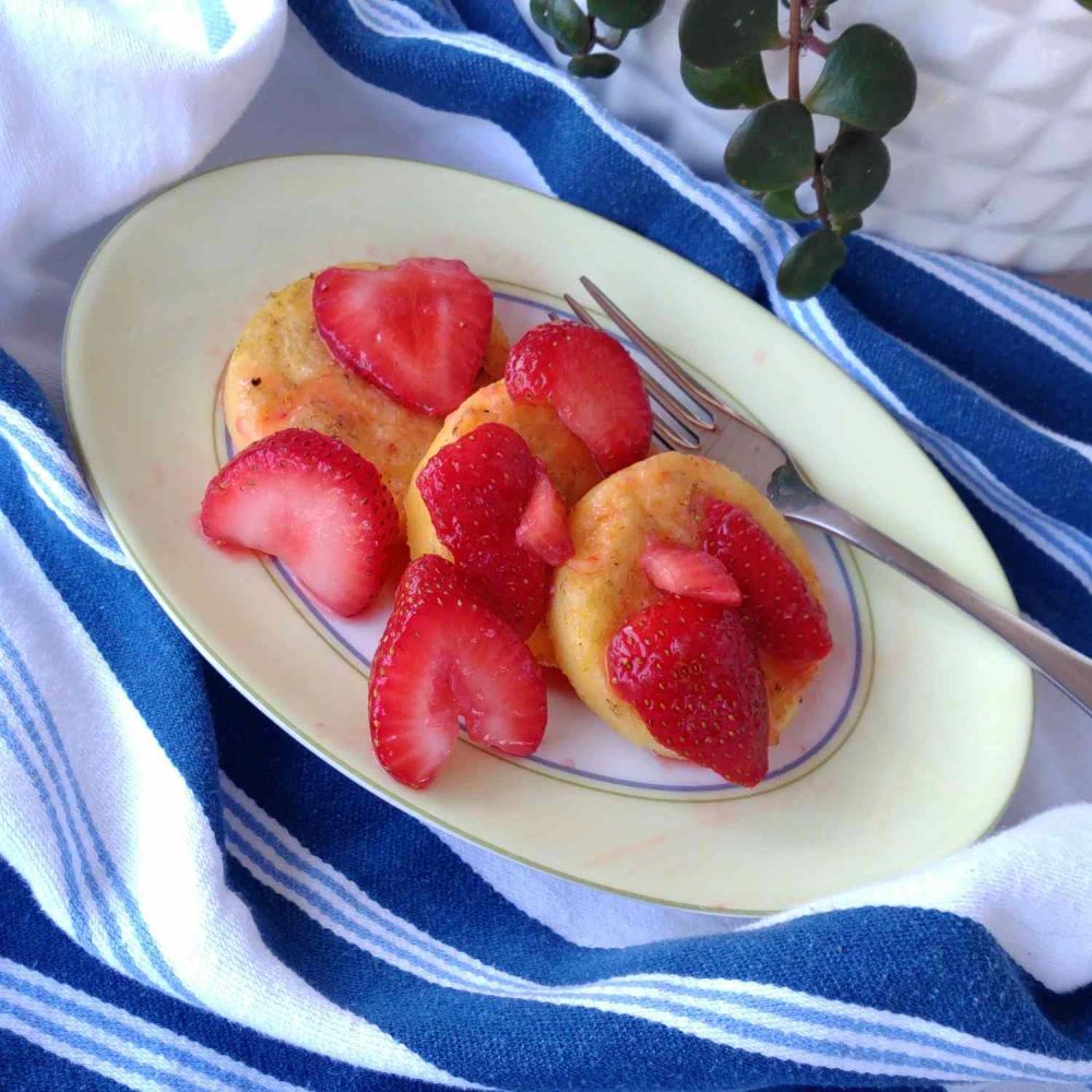 Grilled Polenta with Strawberries