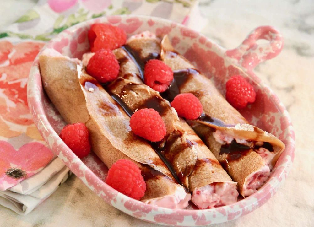 Chocolate-Raspberry Crepes