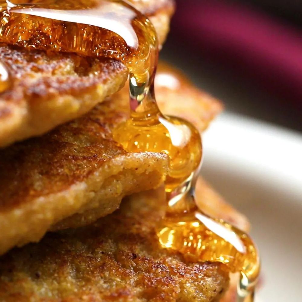 Banana Cornbread Pancakes