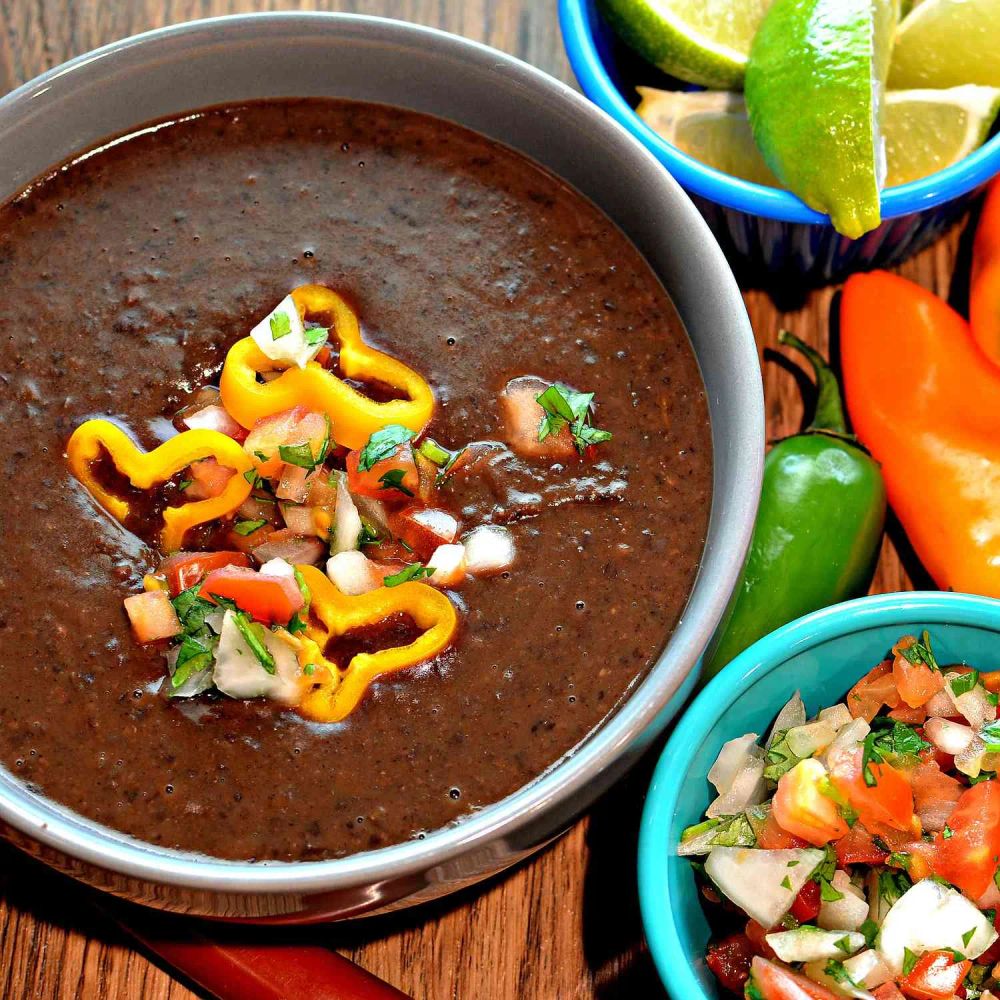 Instant Pot Spicy Black Bean Soup (Vegan)