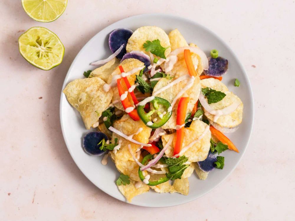 Indian Chaat-Inspired Potato Chip Salad