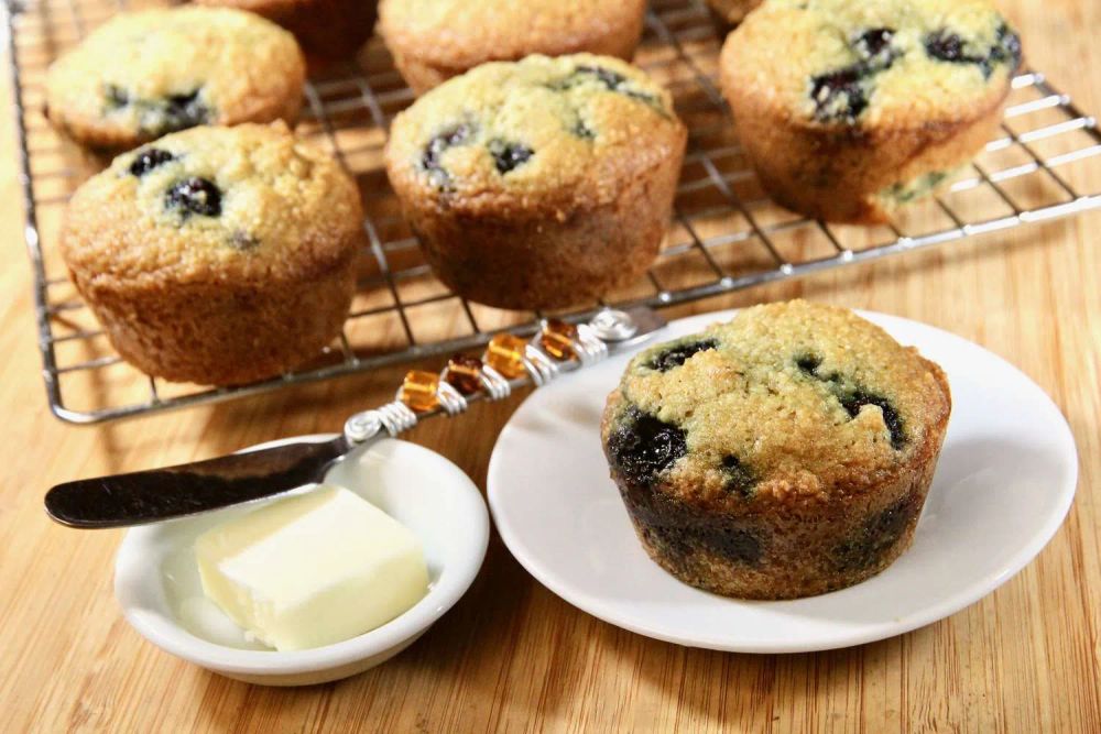 Almond Flour Blueberry Muffins