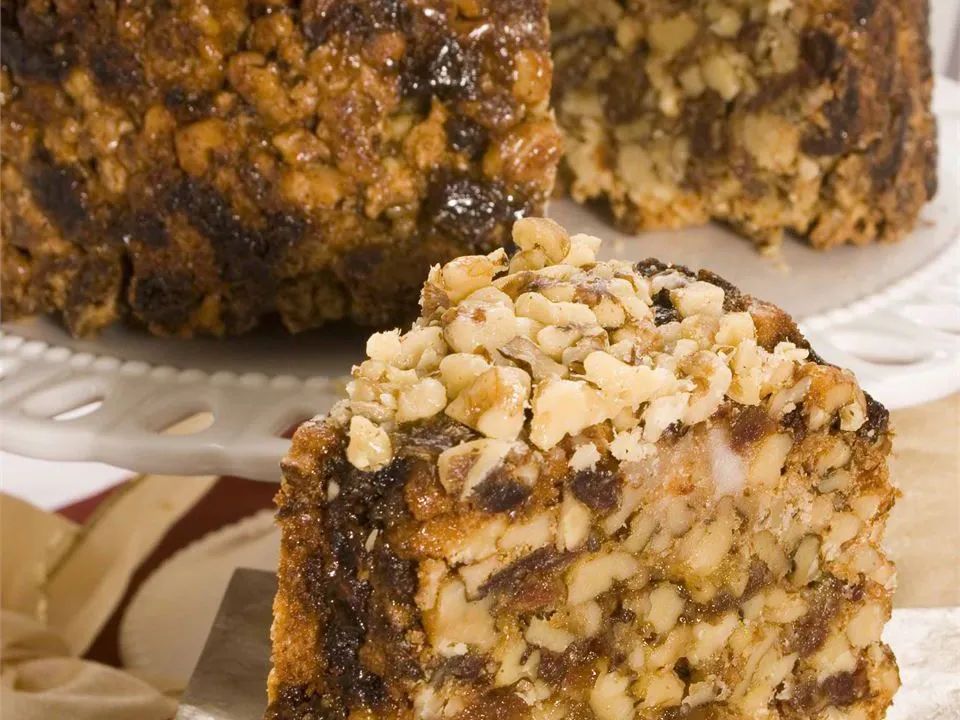 English Walnut Date Cake