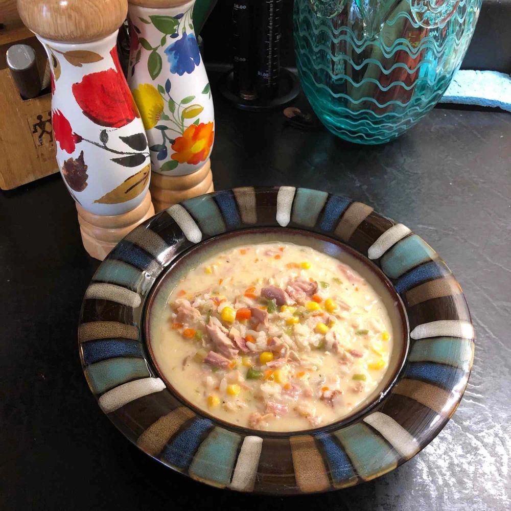 Smoked Turkey Rice Soup