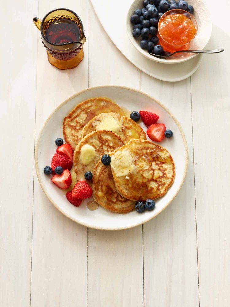 Fruit-Topped Whole Wheat Pancakes