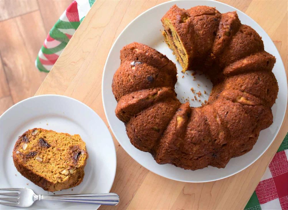 Banana-Pumpkin Bundt Cake