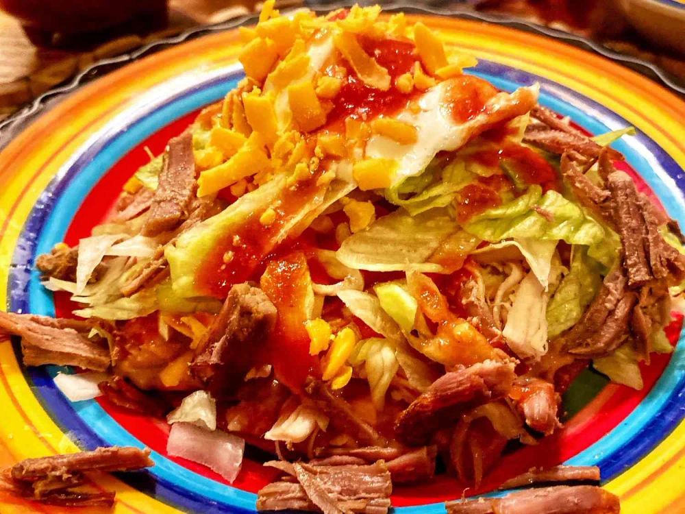 Tostadas de Salpicon (Shredded Beef)