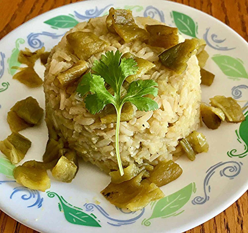 Green Rice with Poblano Chiles