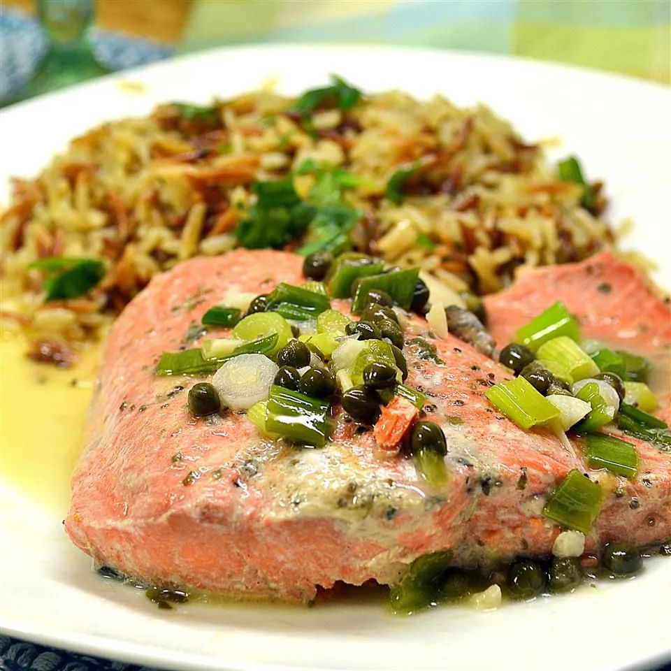 Pan-Poached Alaskan Salmon Piccata